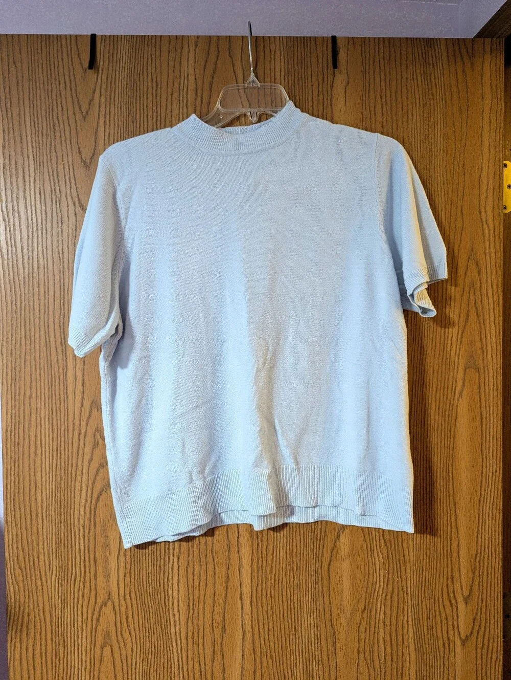 Sag Harbor Pale Blue Short-Sleeve Knit Shirt